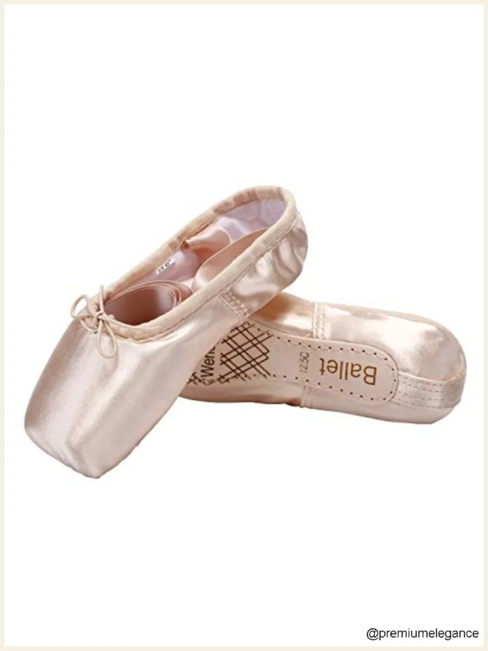 Ballet Pointe Slippers with Ribbons and Toe Pads